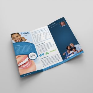 Back of Brochure for Dental Solutions in Mobile, Alabama